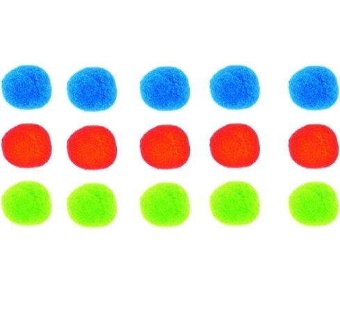splashballen blauw/groen/rood 15 stuks