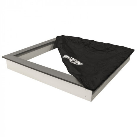 zandbak Sandy junior 127 cm hout naturel/grijs 2-delig
