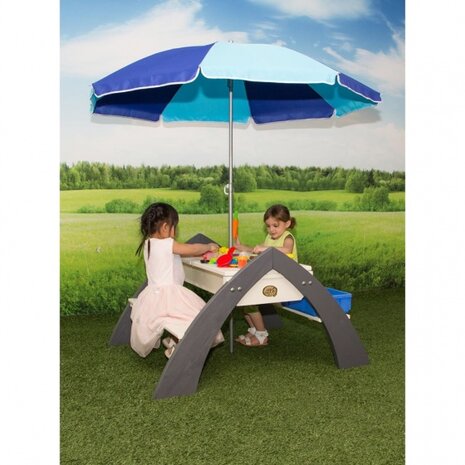 Delta zand- &amp; waterpicknicktafel met parasol 119 cm