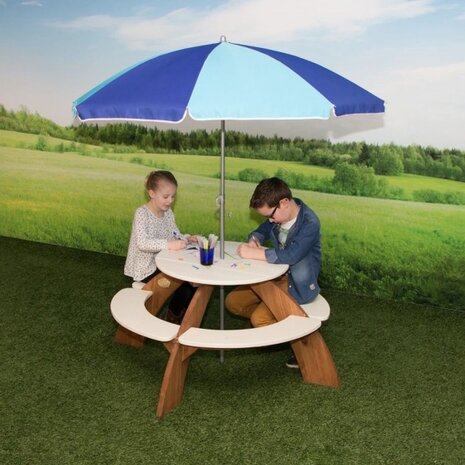 Orion picknicktafel met parasol 141 cm