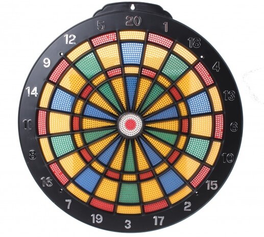 dartbord Safety met 6 plastic pijlen 35 cm
