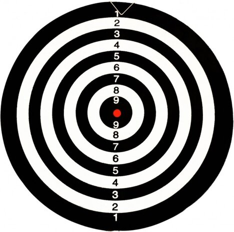 dartbord dubbelzijdig met 6 steeltip dartpijlen