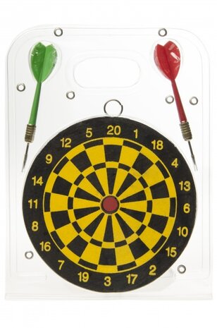 dartbord dubbelzijdig 15 cm met 2 dartpijlen