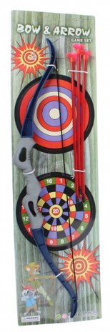 pijl en boog-set blauw 6-delig