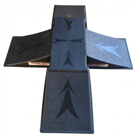 skateramp Urban Street 4-way Mini 117 x 150 cm zwart