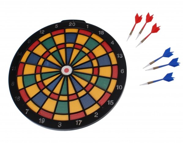 dartbord Safty 40 cm met 6 pijlen
