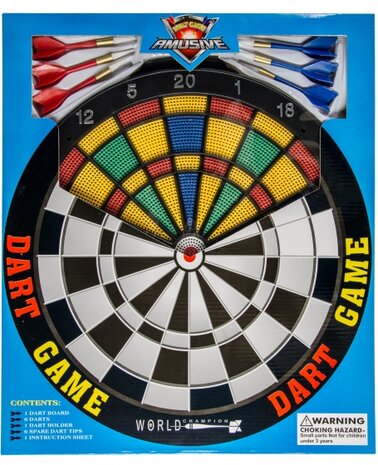 dartbord Safty 40 cm met 6 pijlen