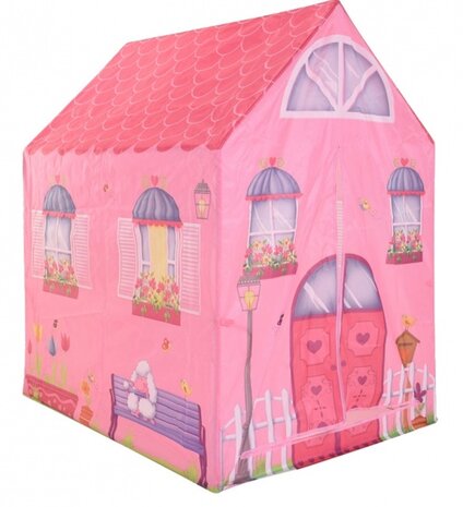 speeltent roze huis 102 cm roze