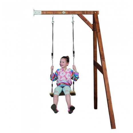 enkele muurschommel 171 x 160 x 207 cm hout bruin