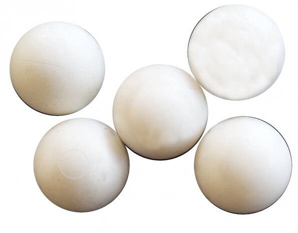 tafelvoetbalballen 5 stuks wit
