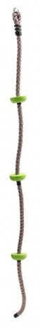 klimtouw met schijven 200 cm lime