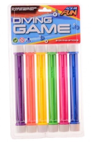 duikstaafjes Aqua Fun multicolor 6 stuks