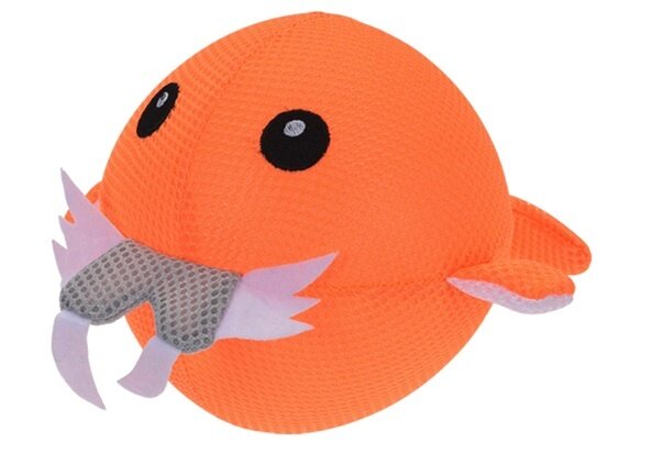 Opblaasbare splashbal zeedier oranje 15 cm