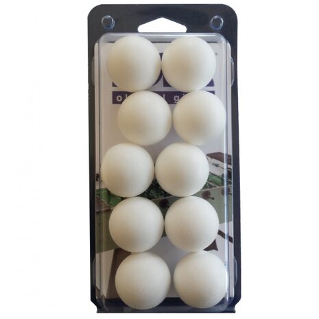 tafelvoetbalballen 34 mm wit 10 stuks