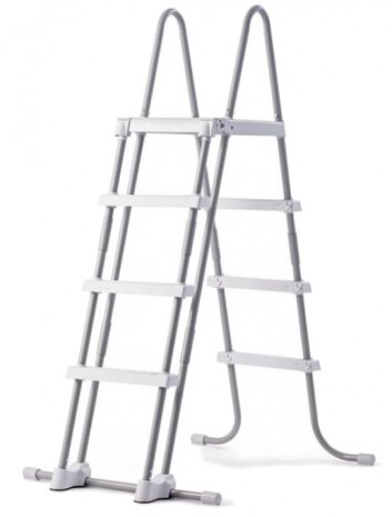 zwembadladder Krystal Clear aluminium 122 cm grijs/wit