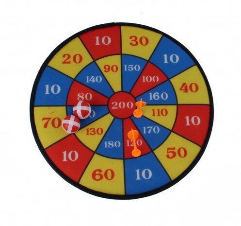 dartbord klittenband 36 cm 5-delig
