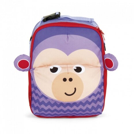 rugzak/schoudertas aap 3D 4,4 liter paars/rood