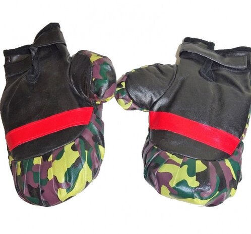 bokszak met handschoenen junior camouflage print