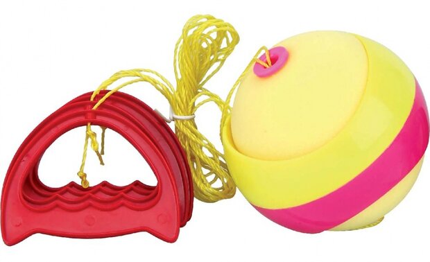 trekbalspel Splash Ball 12 cm geel/rood
