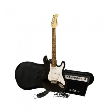 elektrische gitaar kit STC150 97 cm zwart/wit