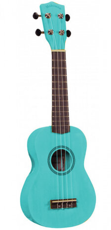 ukelele sopraan 21&quot; lindenhout mintblauw
