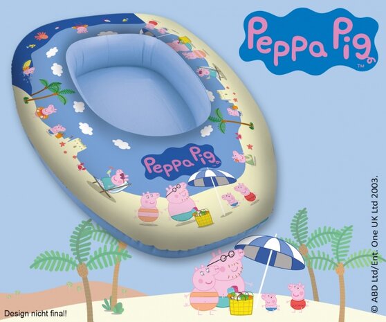 opblaasboot Peppa Pig 80 x 54 cm blauw