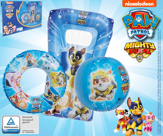 waterspeelset Paw Patrol 67 x 43 cm blauw 3-delig