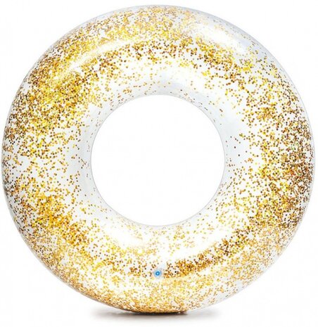zwemband Gold Glitter 107 cm transparant/goud