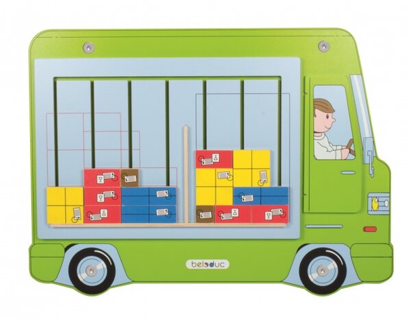 wandspeelgoed Bestelbus junior 60 cm hout