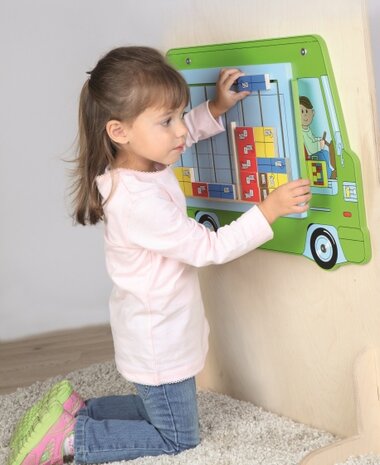 wandspeelgoed Bestelbus junior 60 cm hout