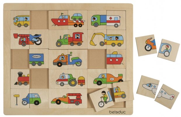 legpuzzel fantasievoertuigen 30 stukjes