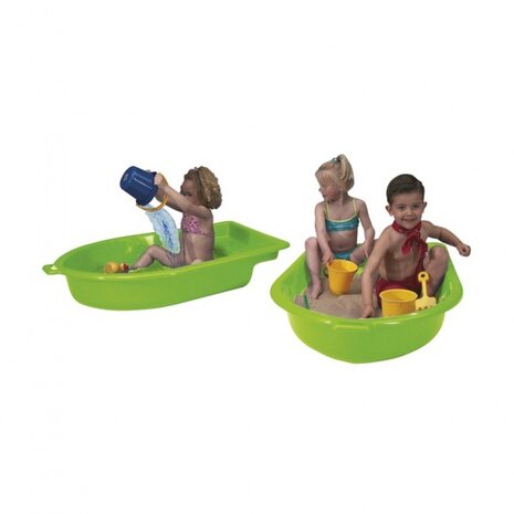 zandbak met deksel Boot 118 x 79 x 22 cm groen