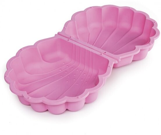 zandbak met deksel Schelp 87 x 78 x 18 cm roze