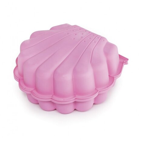 zandbak met deksel Schelp 87 x 78 x 18 cm roze