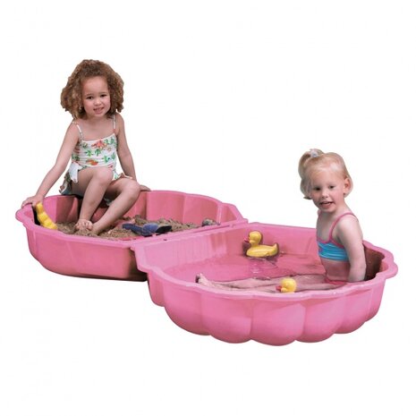 zandbak met deksel Schelp 87 x 78 x 18 cm roze