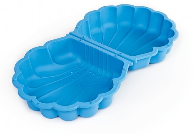 zandbak met deksel Schelp 87 x 78 x 18 cm blauw
