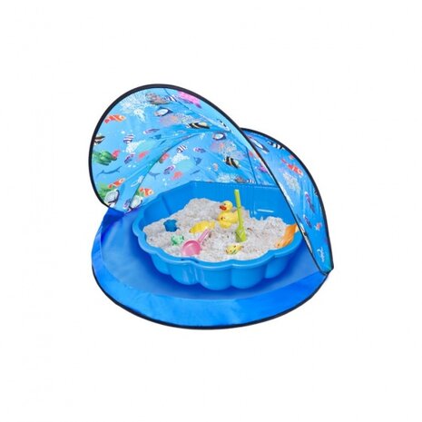 speeltent met ballenbak 50 ballen 120 x 80 cm blauw