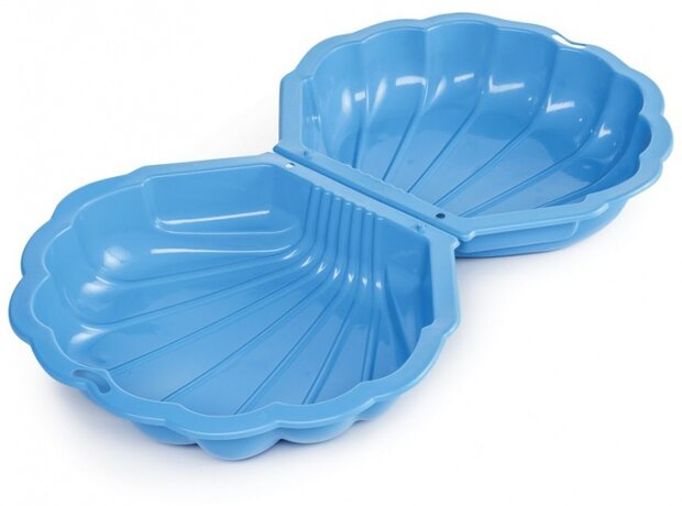zandbak met deksel Schelp 102 x 88 x 20 cm blauw