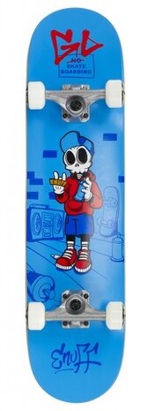 skateboard Skully 75 x 18,4 cm blauw