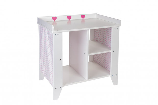 poppencommode junior 53 x 52 x 34 cm hout wit/roze