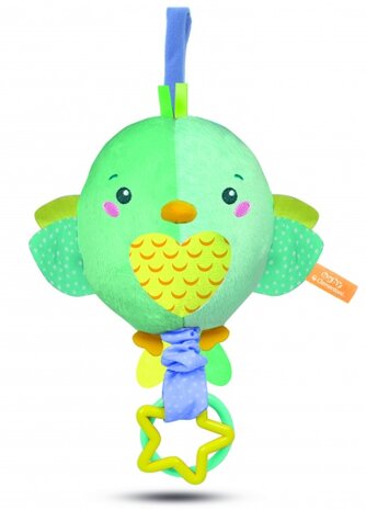 muziekknuffel Soft Bird groen