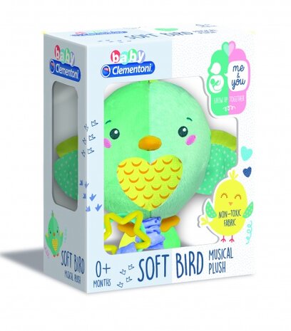 muziekknuffel Soft Bird groen