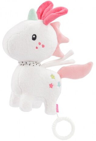 Aiko &amp; Yuki muziekdoos eenhoorn 20 cm wit