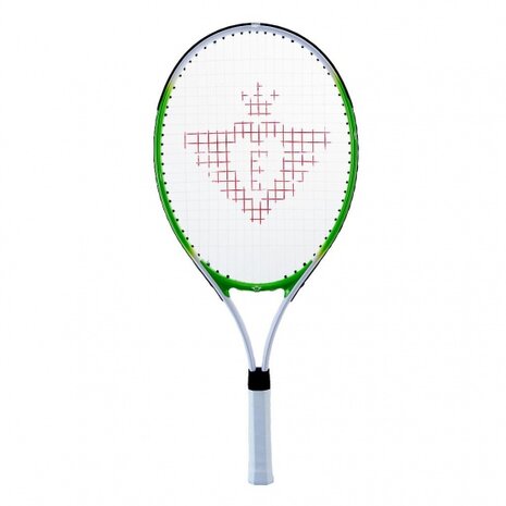 tennisracket 25 inch groen met twee ballen
