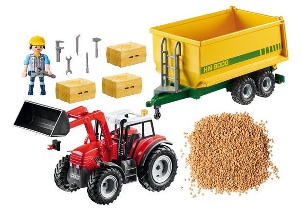 Country - Grote tractor met aanhangwagen (70131)
