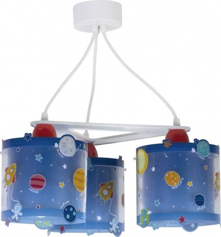 hanglampen ruimte 20 x 15 cm E27 60W blauw 3 stuks
