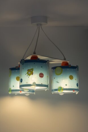 hanglampen ruimte 20 x 15 cm E27 60W blauw 3 stuks