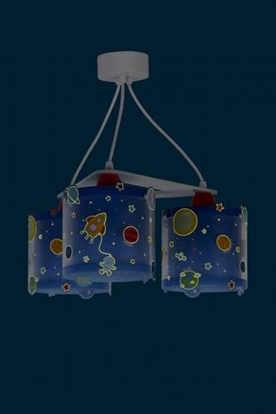 hanglampen ruimte 20 x 15 cm E27 60W blauw 3 stuks