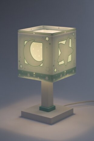 tafellamp Moonlight junior 14 x 29 cm E14 40W groen