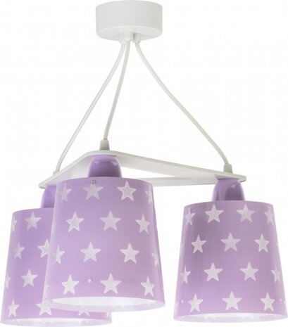 hanglampen Stars glow in the dark 20,5 cm 60W paars